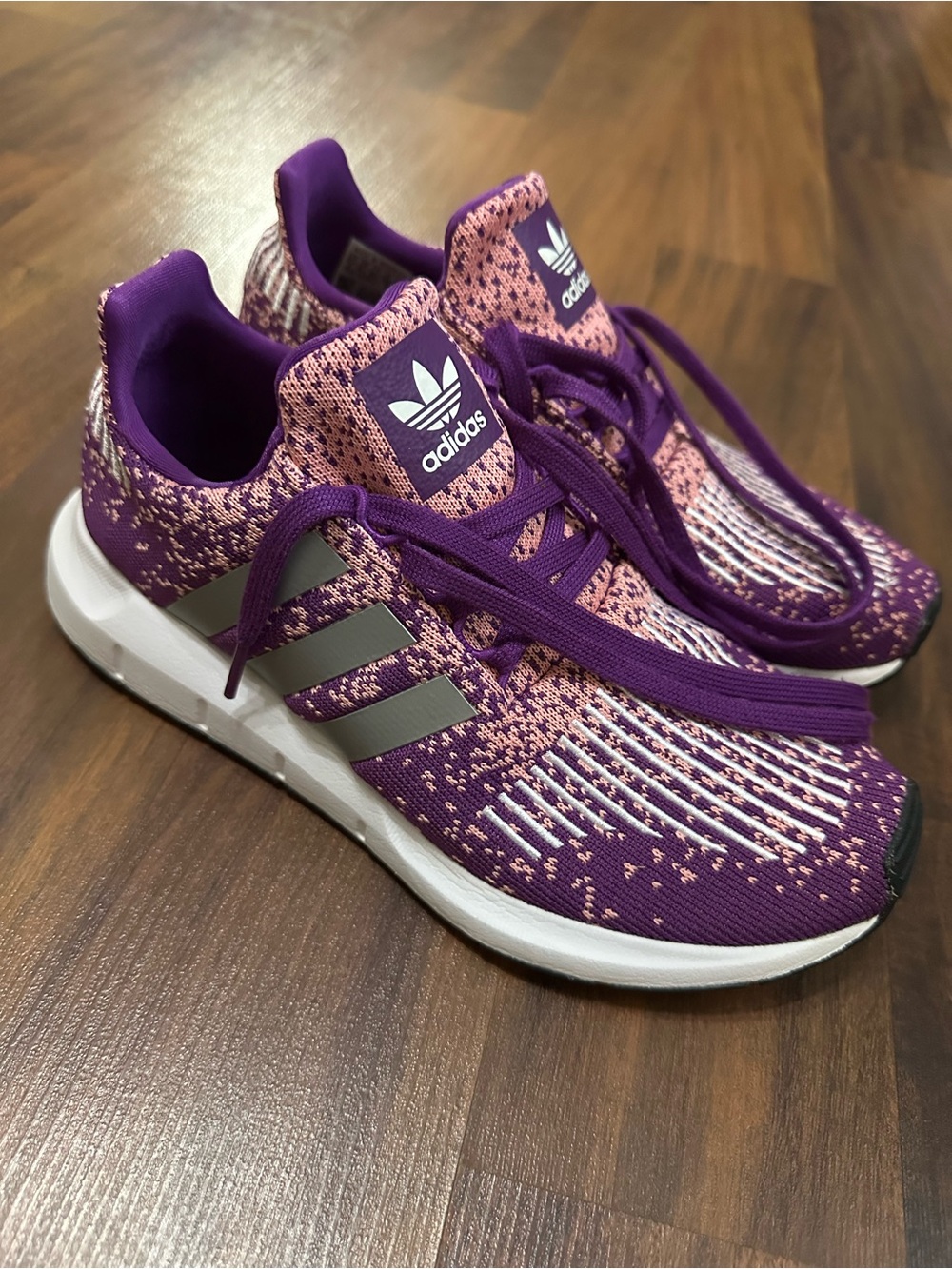 adidas Women's Purple & Pink Knit Sneakers